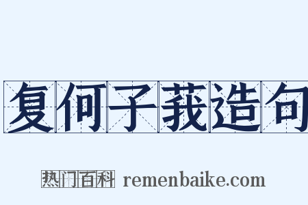 复何子莪造句是什么意思的图片